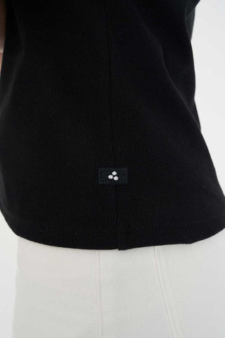 SLIM RIB TEE/3BALL BLACK