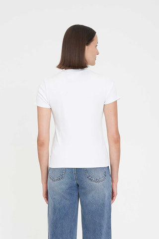 SLIM RIB TEE/3BALL WHITE