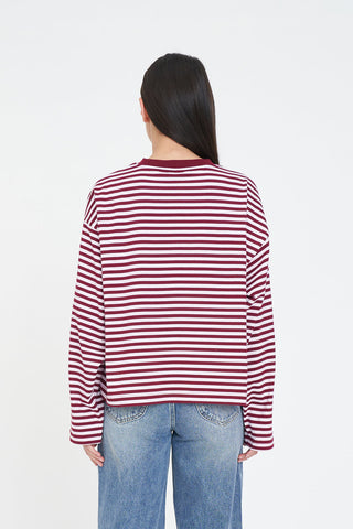 BILLIE LS TEE BURGUNDY/PETAL