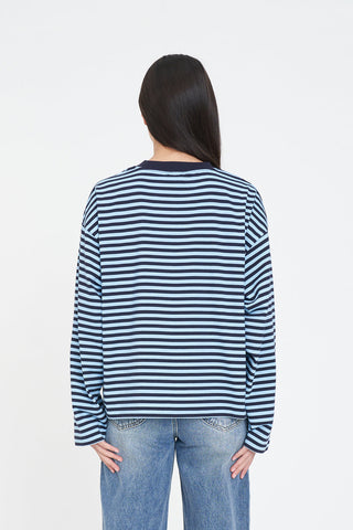 BILLIE LS TEE NAVY/GLACIER
