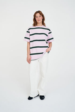 BROOKLYN RELAX TEE GREEN/PINK