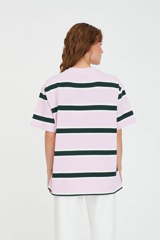 BROOKLYN RELAX TEE GREEN/PINK
