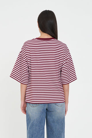 BILLIE TEE BURGUNDY/PETAL