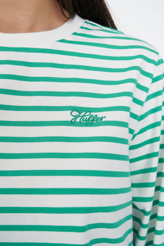 OUI OUI LS RELAX TEE CHALK/MEADOW