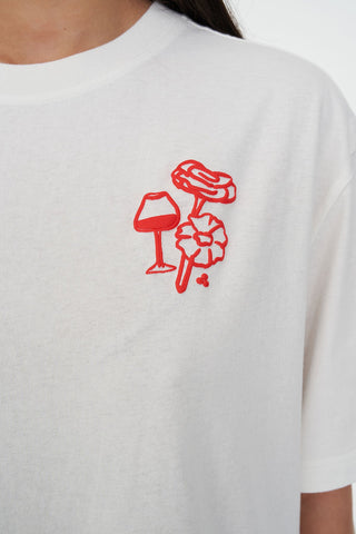 RELAX TEE 220/SIP & SNACK CHALK