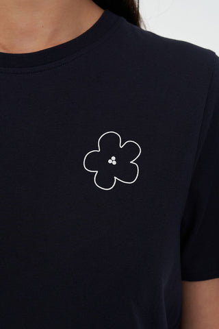 CLASSIC TEE 170/FLOWERBOMB NAVY