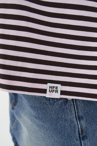 ALEX STRIPE BILLIE LS TEE PETAL/COCOA