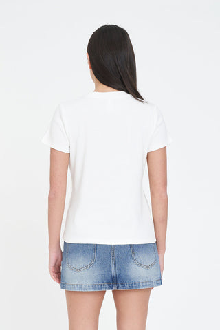 WAFFLE SLIM TEE CHALK