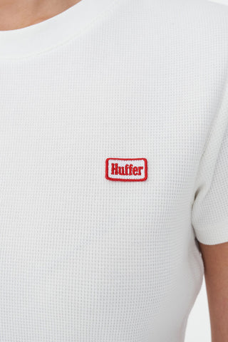 WAFFLE SLIM TEE CHALK