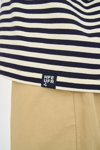 STRIPE BILLIE TEE 185 BUTTER/NAVY