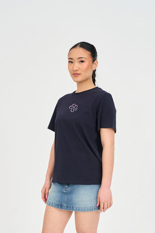 CLASSIC TEE 170/FLEUR NAVY