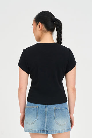 MINI TEE 185/PEARLY WHITES BLACK
