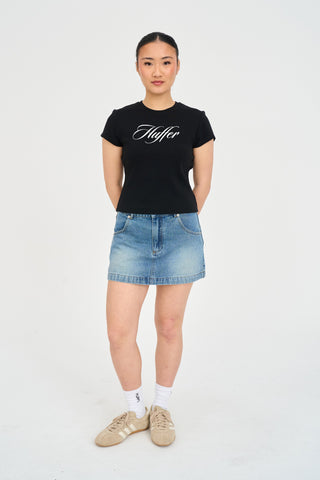 MINI TEE 185/PEARLY WHITES BLACK